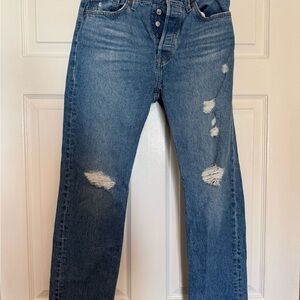 Levi's  Blue Distressed Jeans